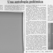 Una antología polémica  [artículo] Marino Muñoz Lagos