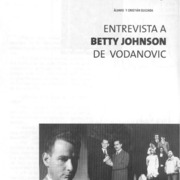 Entrevista a Betty Johnson de Vodanovic  [artículo]