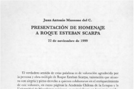 Presentación de Homenaje a Roque Esteban Scarpa