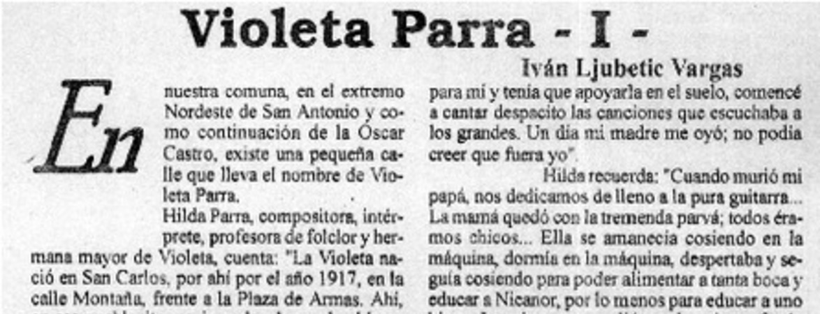 Violeta Parra I