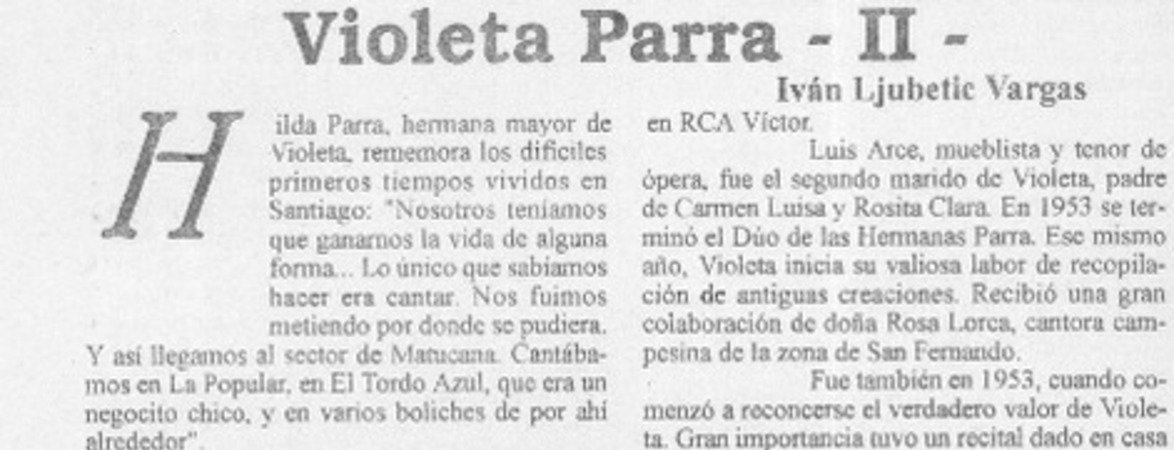 Violeta Parra II