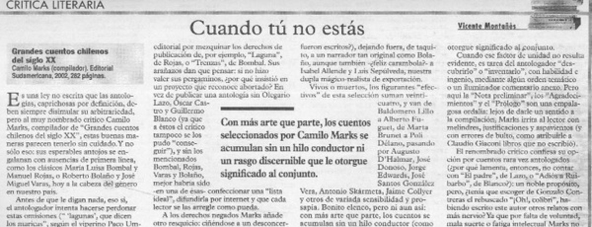 Cuando tú no estás