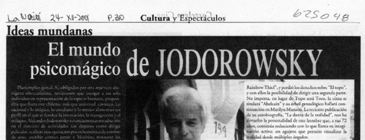 El mundo psicomágico de Jodorowsky