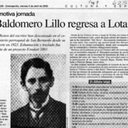 Baldomero Lillo regresa a Lota  [artículo]