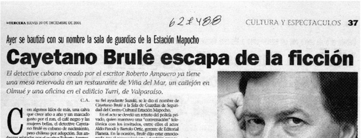 Cayetano Brulé escapa de la ficción  [artículo] C. A.