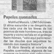 Papeles quemados