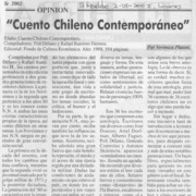 "Cuento chileno contemporáneo"  [artículo] Verónica Platoni