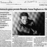 Rafael Gumucio gana premio literario Anna Seghers en Alemania  [artículo]