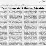 Dos libros de Alfonso Alcalde  [artículo] Ramón Riquelme