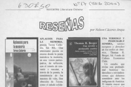 Aplausos para la memoria  [artículo] Nelson Cáceres Araya