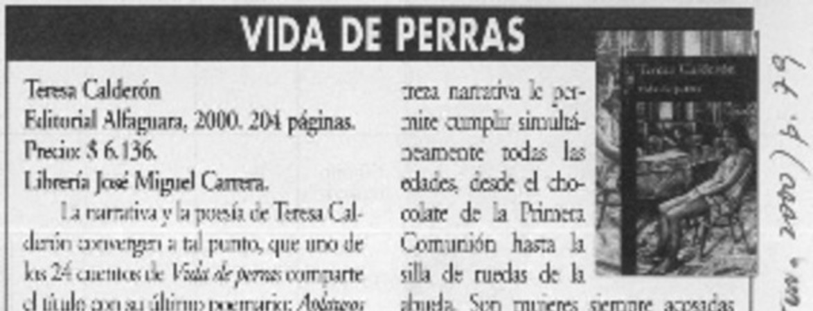 Vida de perras  [artículo] Floridor Pérez