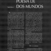 Poesía de dos mundos  [artículo] Virginia Rioseco