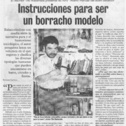 Instrucciones para ser un borracho modelo  [artículo] Rodrigo Castillo
