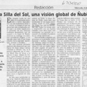 La silla del sol, una visión global de Ñuble  [artículo] Marcial Pedrero Leal