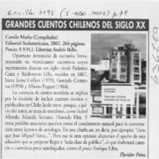 Grandes cuentos chilenos del siglo XX  [artículo] Floridor Pérez