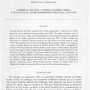 Gabriela Mistral y Pedro Aguirre Cerda  [artículo] Matías Tagle Domínguez