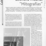 Leonora Vicuña, "Mitografías"  [artículo]