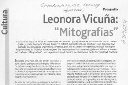 Leonora Vicuña, "Mitografías"  [artículo]