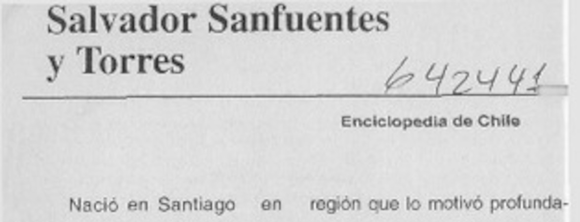 Salvador Sanfuentes y Torres