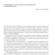 El tema del viaje en tres novelas chilenas contemporáneas  [artículo] Eduardo Thomas Dublé