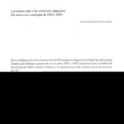 Lafourcade y el cuento chileno  [artículo] Eduardo Godoy Gallardo
