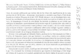 "Colón a toda costa o el arte de marear" y "Edipo Reina o la planificación"  [artículo] Edda Hurtado P.