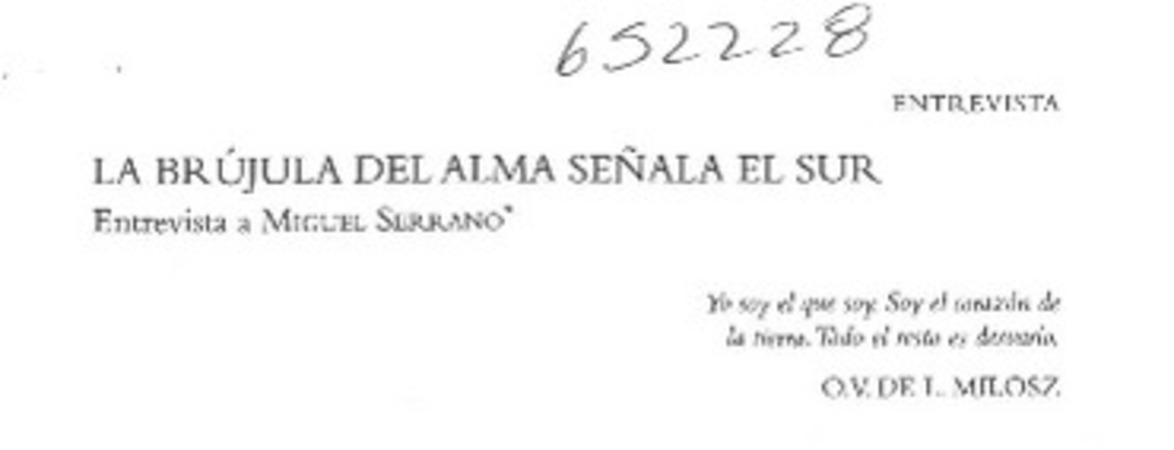 La brújula del alma señala el sur