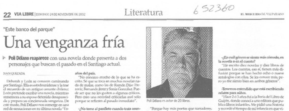 Una venganza fría  [artículo] Iván Quezada