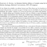 La literatura histórica chilena y el concepto actual de la historia  [artículo] Frederic Smith