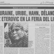 Touraine, Uribe, Hahn, Délano y Díaz Eterovic en la Feria del Libro  [artículo]