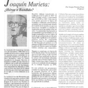 Joaquín Murieta, ¿héroe o bandido?  [artículo] Sergio Pereira Poza
