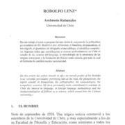 Rodolfo Lenz  [artículo] Ambrosio Rabanales