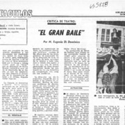 El gran baile.  [artículo] M. Eugenia Di Doménico.