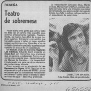 Teatro de sobremesa.  [artículo]