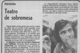 Teatro de sobremesa.  [artículo]