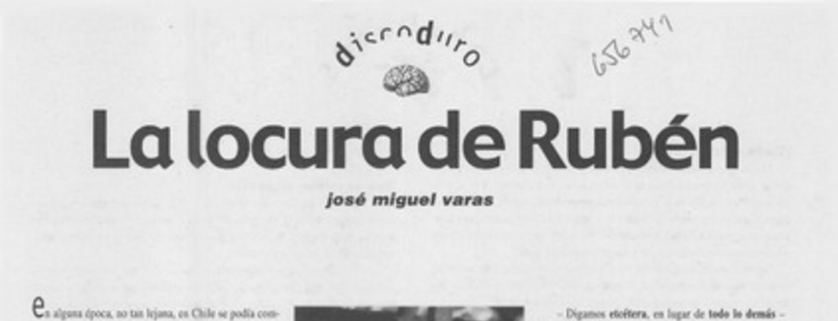 La locura de Rubén