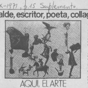 Alfonso Alcalde, escritor, poeta, collagista y pintor