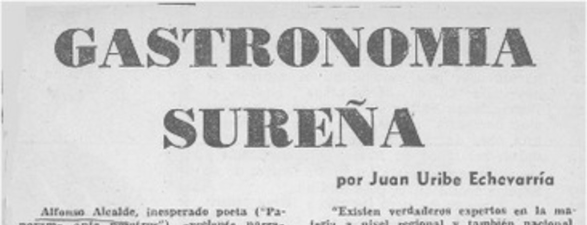 Gastronomía sureña