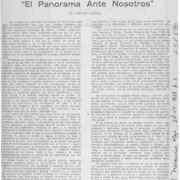 "El panorama ante nosotros"