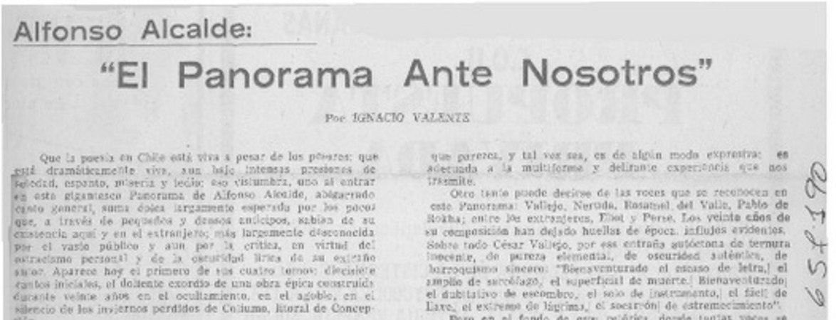 "El panorama ante nosotros"