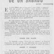 "Tres noches de un sábado"