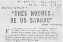 "Tres noches de un sábado"