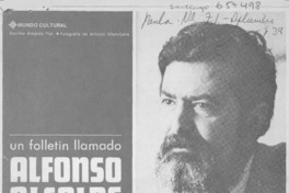 Un folletín llamado Alfonso Alcalde uno de los mejores escritores chilenos