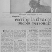 Escribir la obra del pueblo-personaje