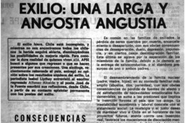 Exilio: una larga y angosta angustia