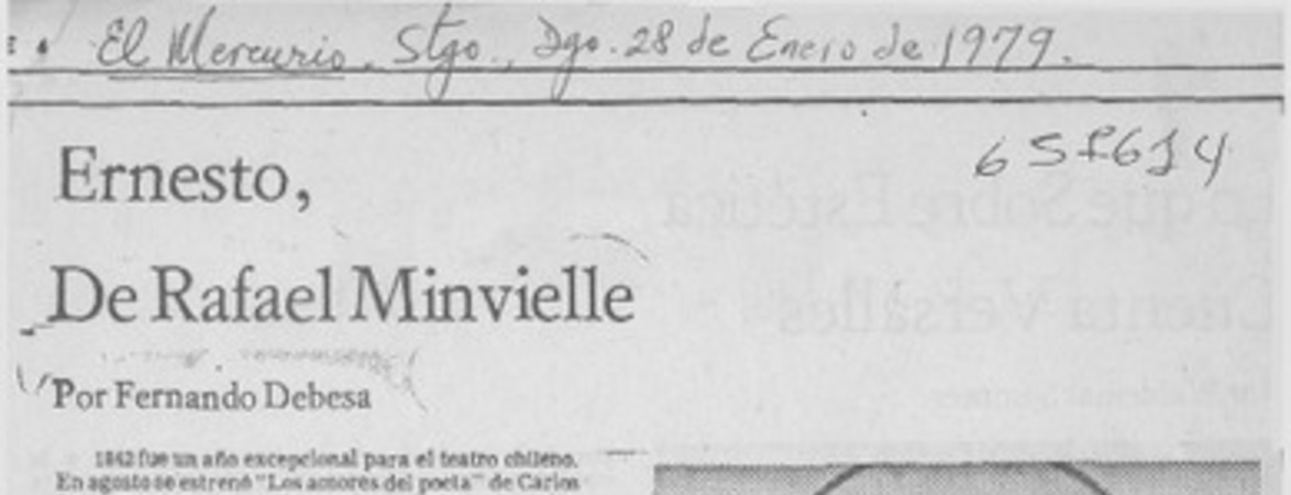 Ernesto, de Rafael Minvielle