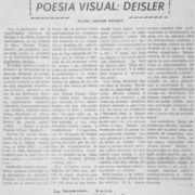 Poesía visual, Deisler