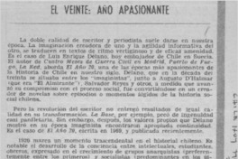 El veinte, año apasionante  [artículo] O. R.