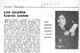 Los jurados fueron justos  [artículo] H. L.