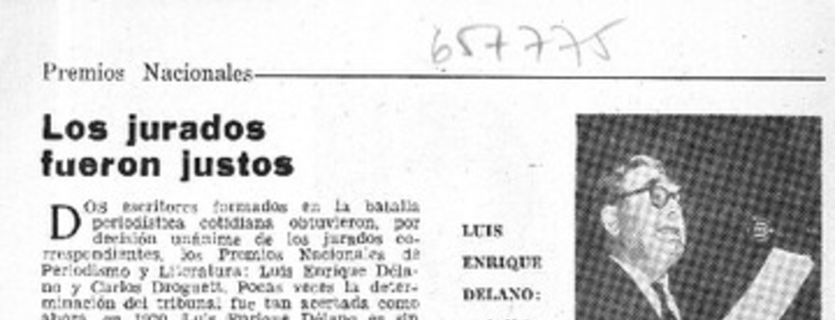 Los jurados fueron justos  [artículo] H. L.